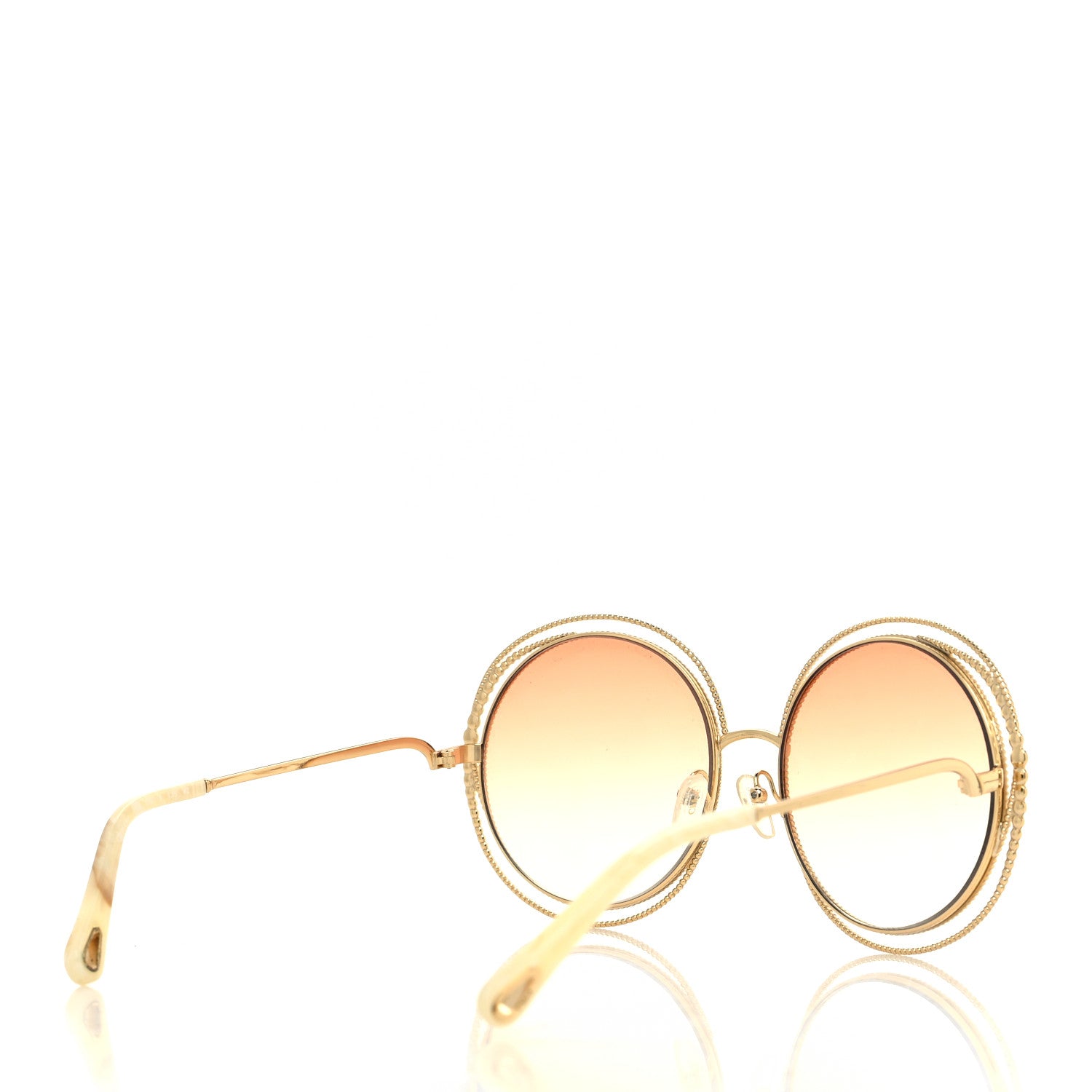 Chloe Oversized Round Carlina Oversized Round Sunglasses CE114SC Gold 4 of 7