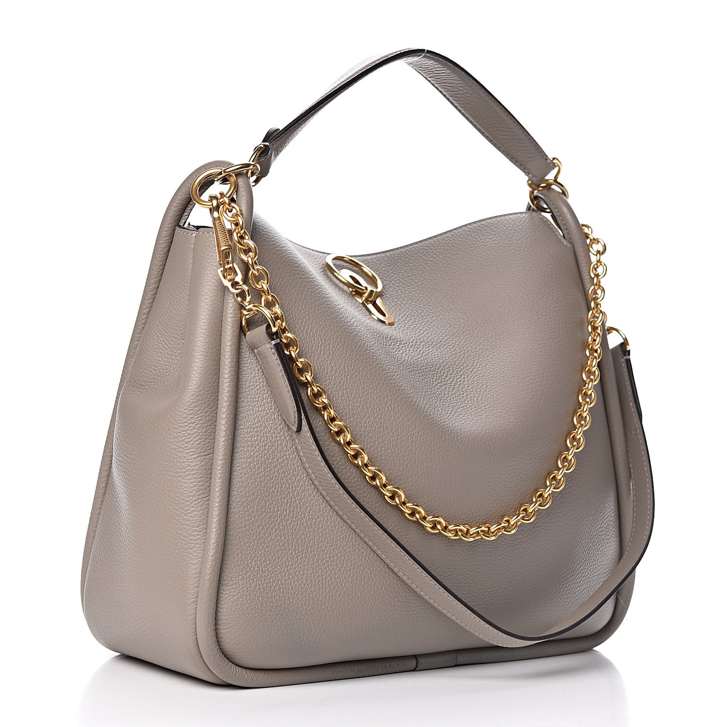 Small Classic Grain Calfskin Leighton Grey