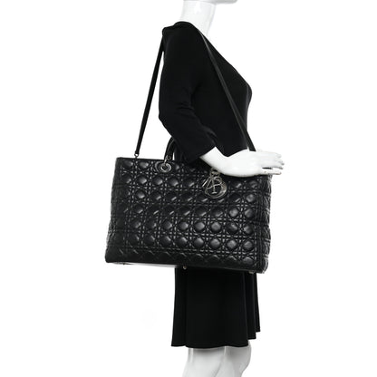 Christian Dior Lambskin Cannage XL Lady Dior Black 2 of 16
