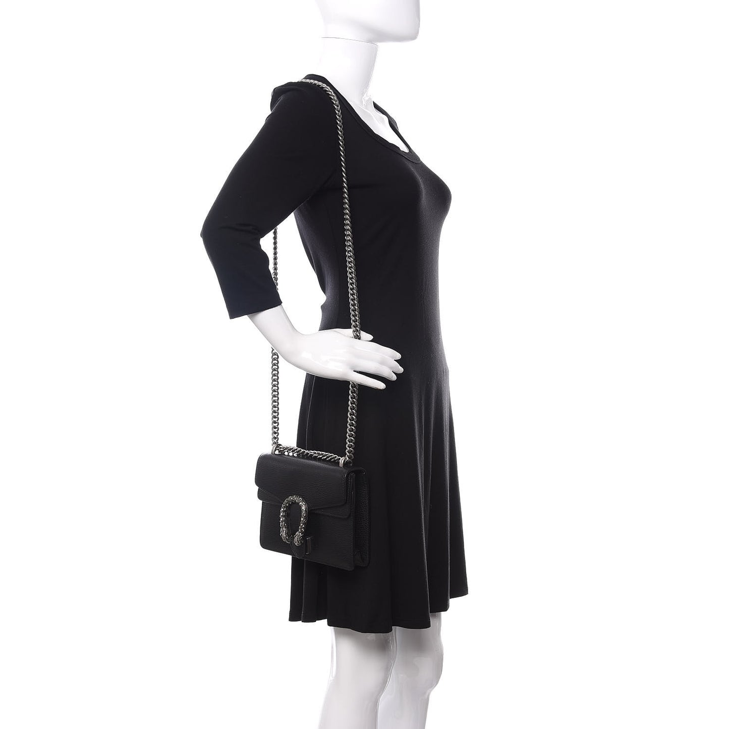 Calfskin Mini Dionysus Shoulder Bag Black