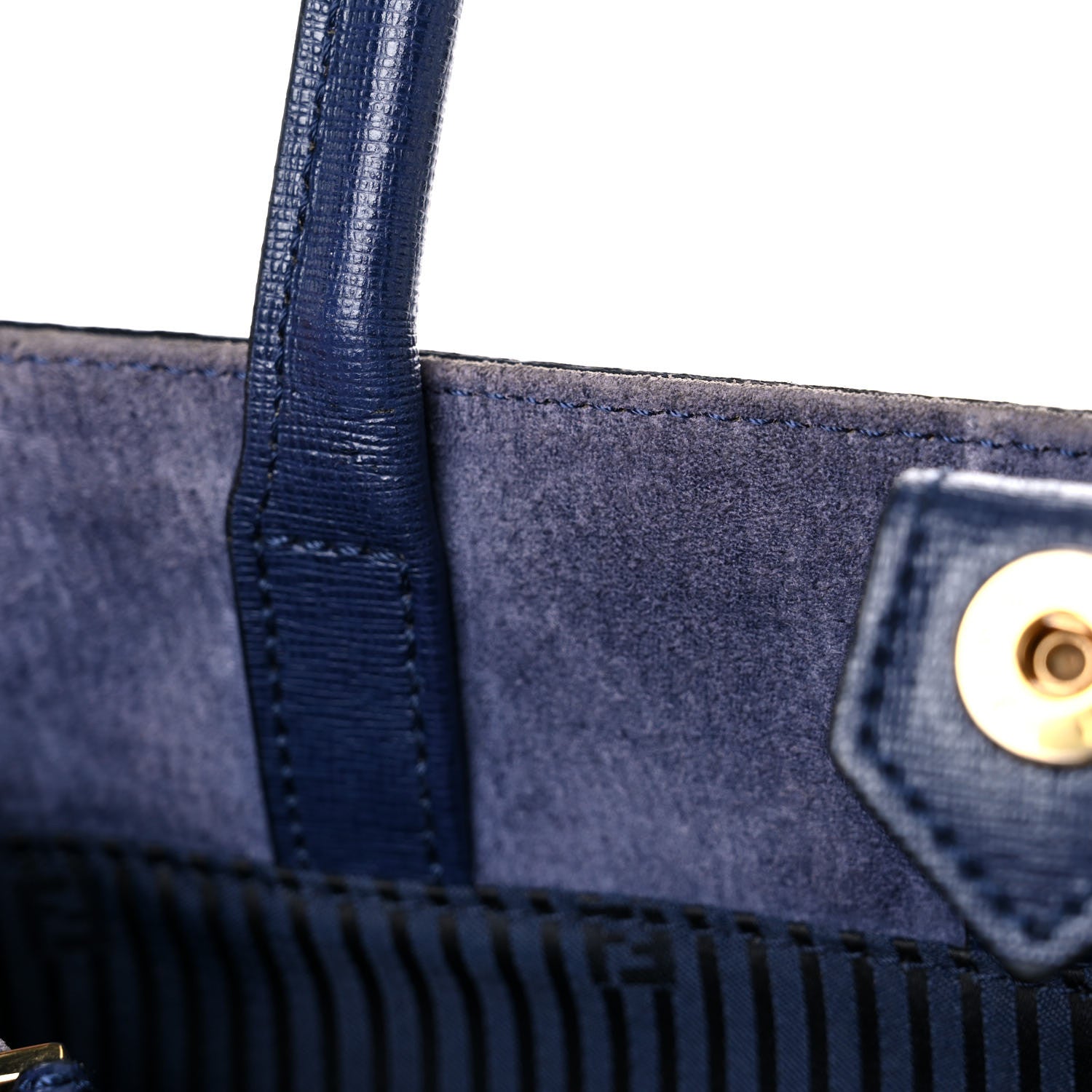 Fendi Vitello Elite Regular 2Jours Tote Blue 13 of 17