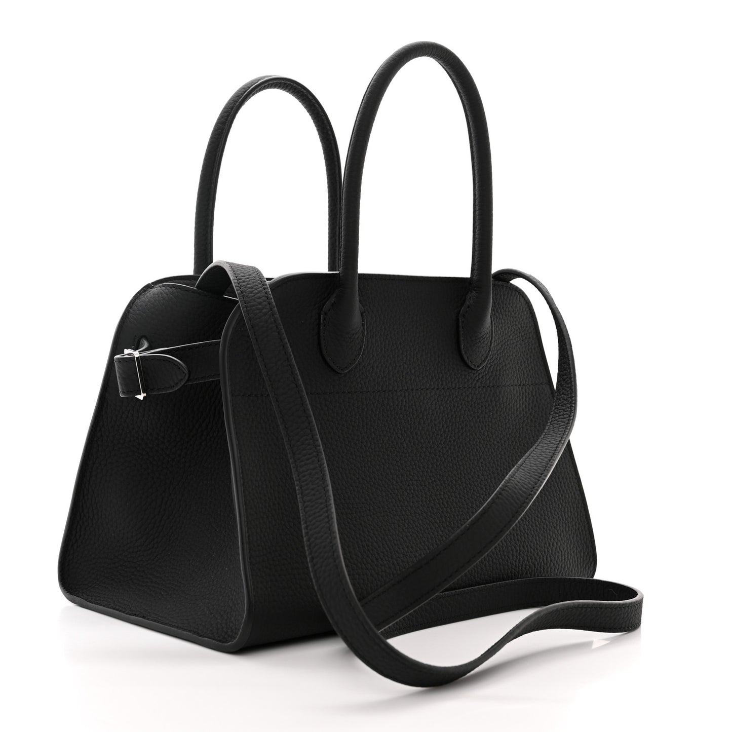 Grained Calfskin Soft Margaux 10 Bag Black