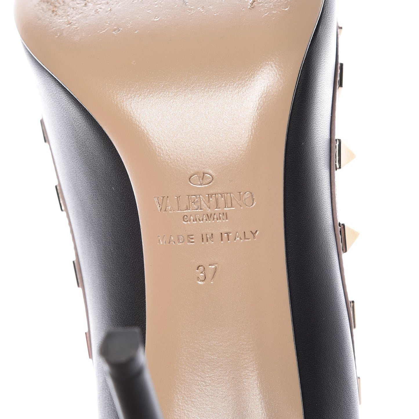 Nappa Rockstud 100mm Pumps 37 Black Poudre