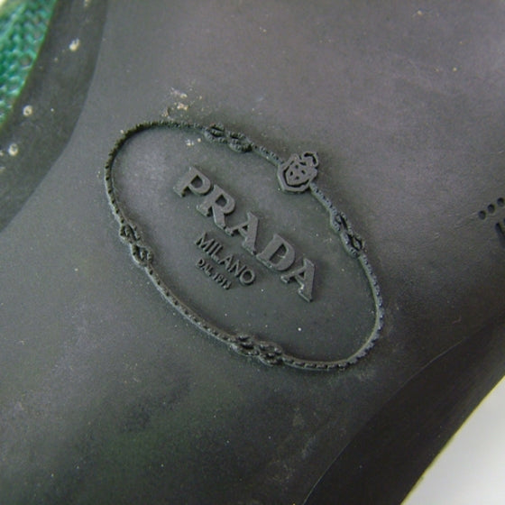 Prada Lizard Loafers Men's Driving Shoes 7 Green 6 of 8