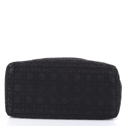 Christian Dior Nylon Cannage Medium Lady Dior Black 14 of 15
