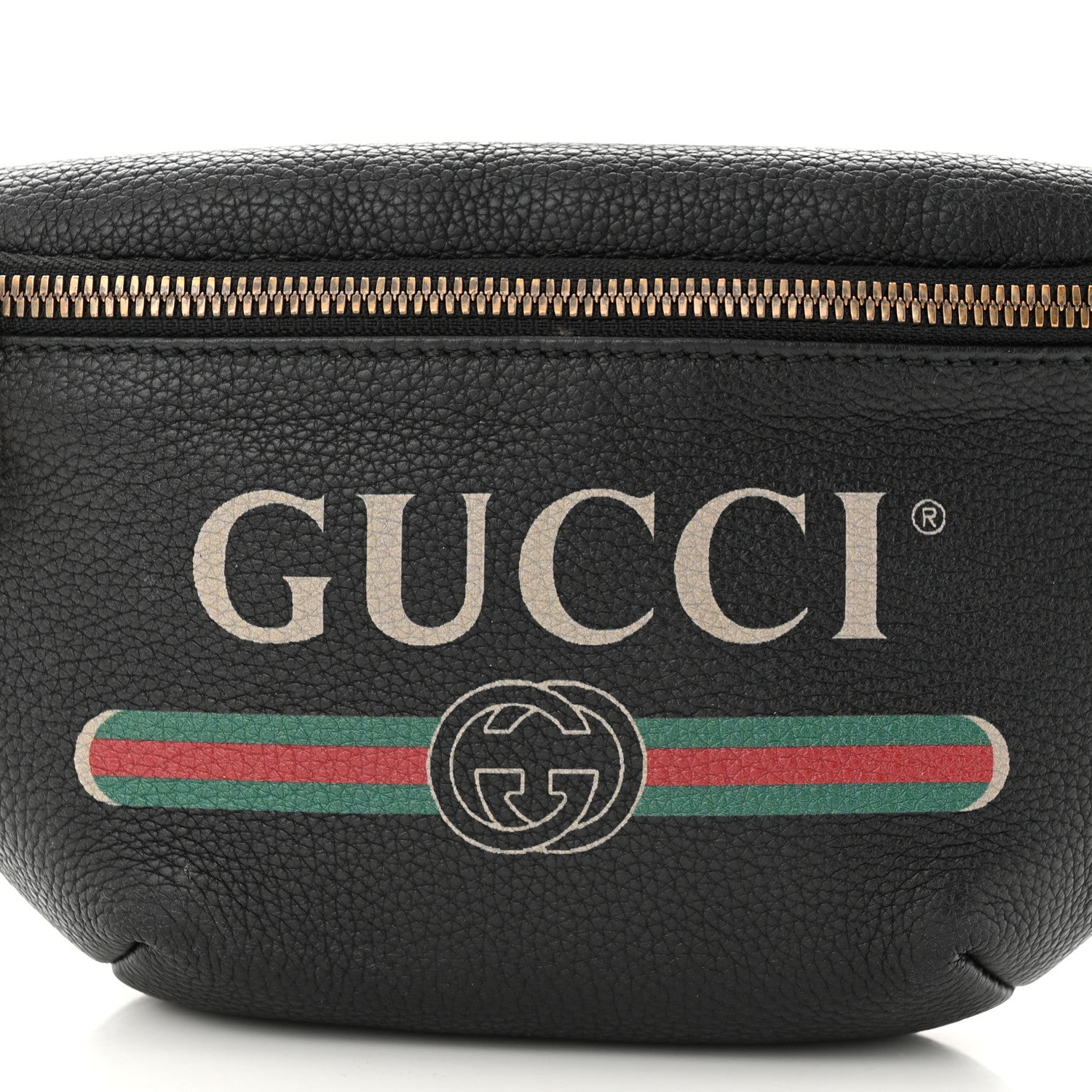 Gucci Grained Calfskin Small Logo Belt Bag Black 8 of 11