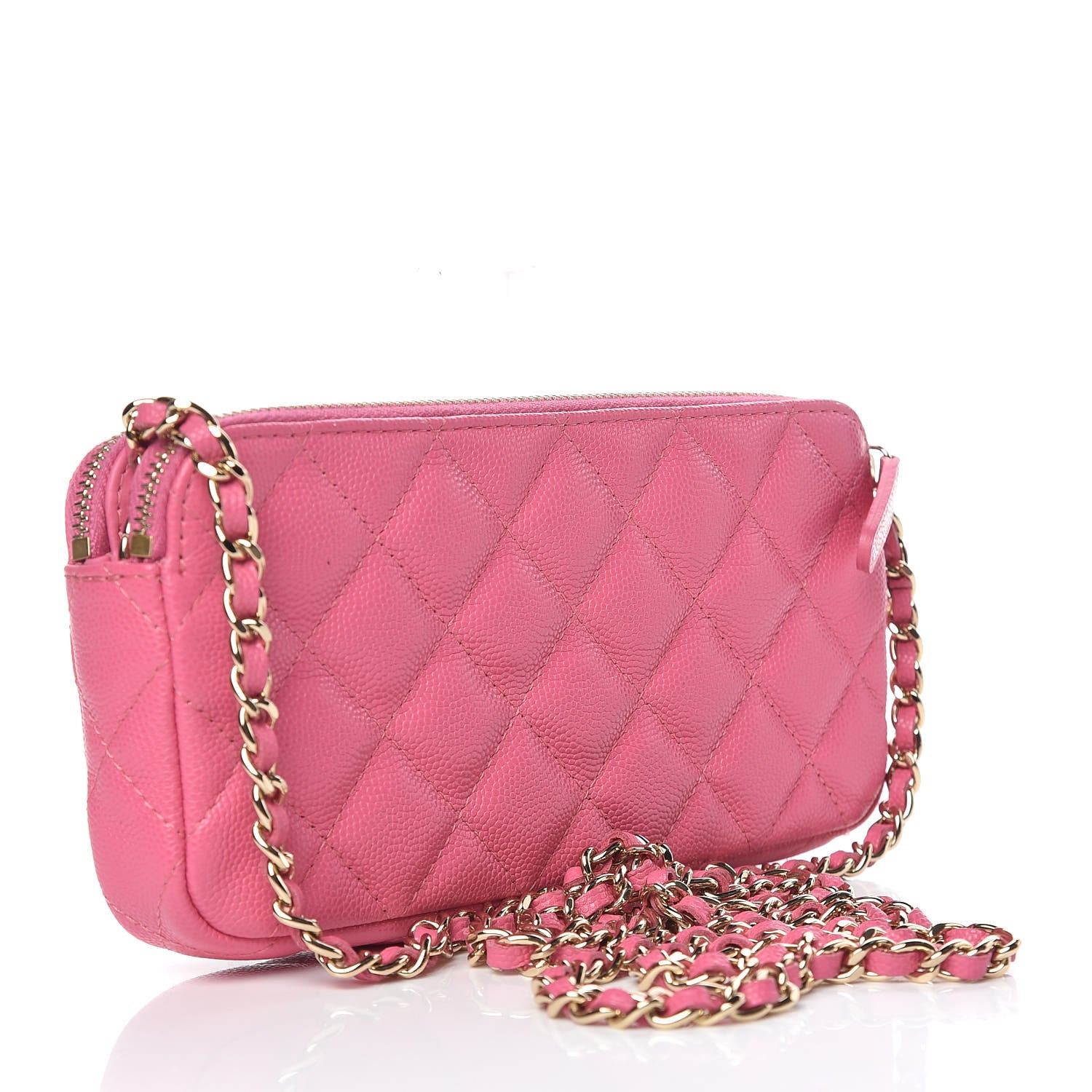 Chanel Caviar Quilted Small Clutch With Chain Pink 3 of 12
