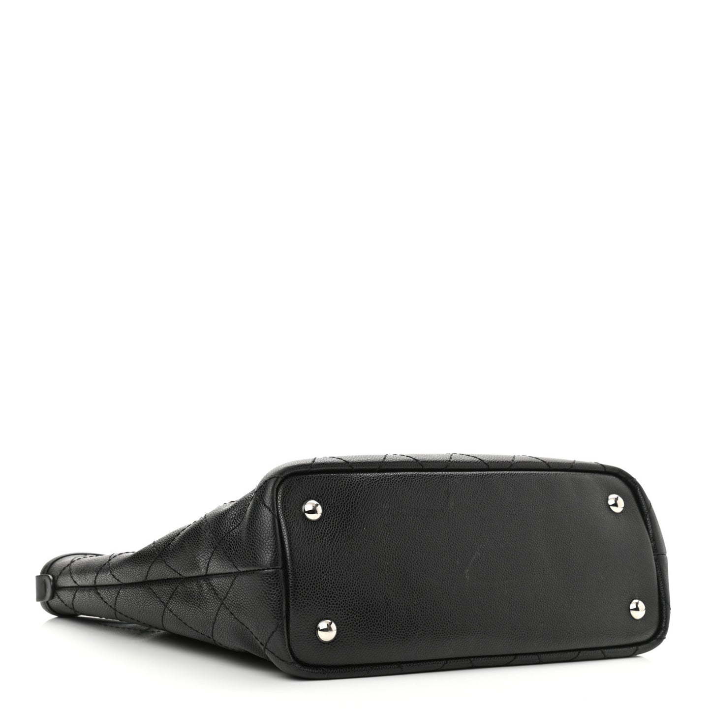Grained Calfskin Shopping Fever Tote Black