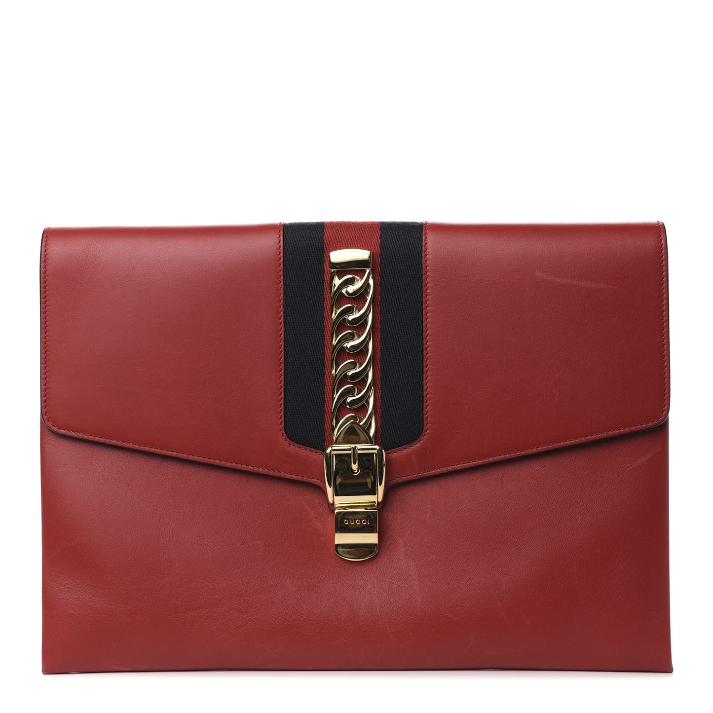 Calfskin Maxi Sylvie Clutch Red