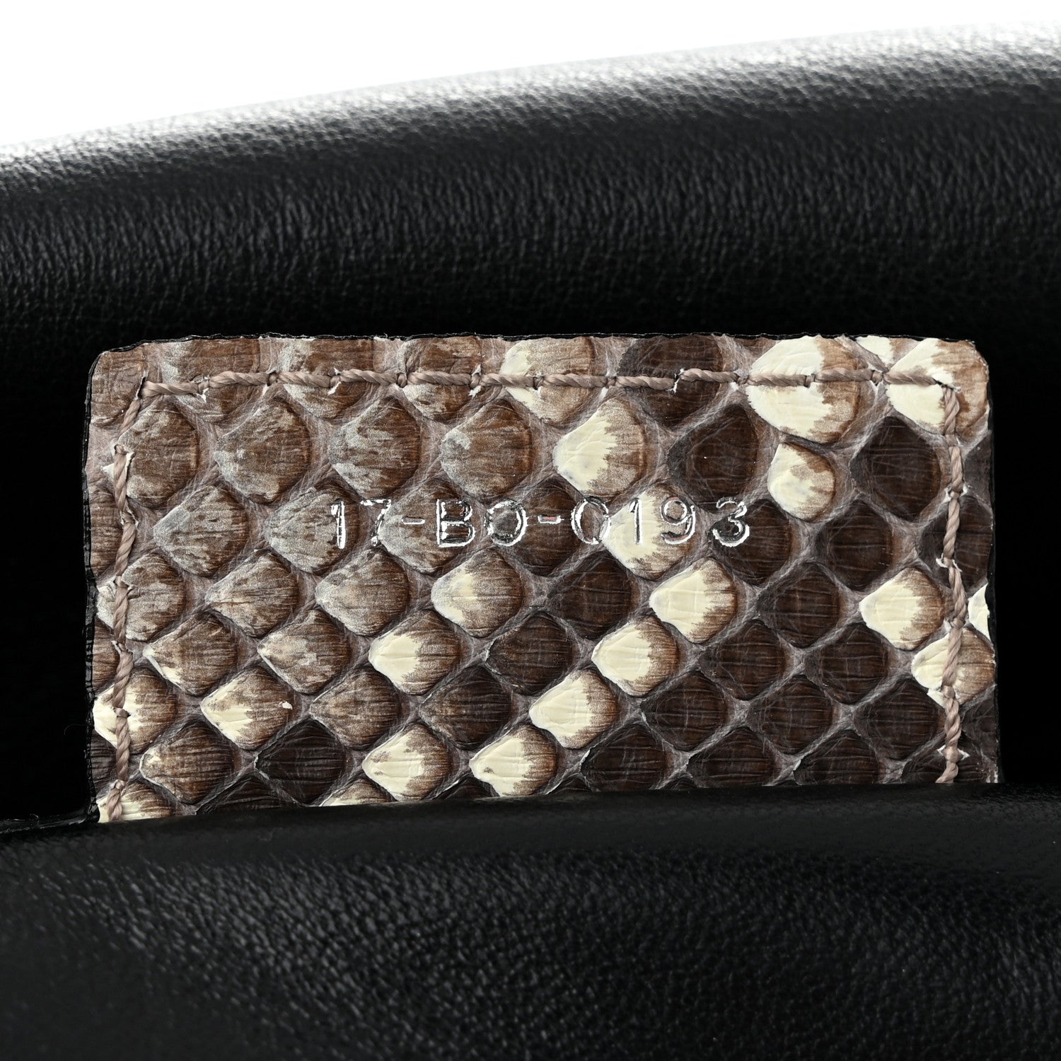 Christian Dior Calfskin Snakeskin Small Diorling Black 7 of 11