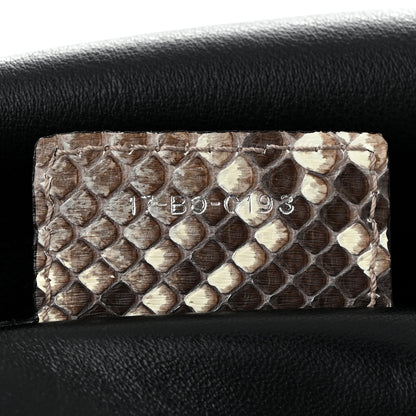 Christian Dior Calfskin Snakeskin Small Diorling Black 7 of 11