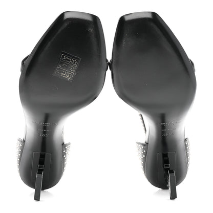 Saint Laurent Calfskin Studded Opyum Sandals 36.5 Black 6 of 10
