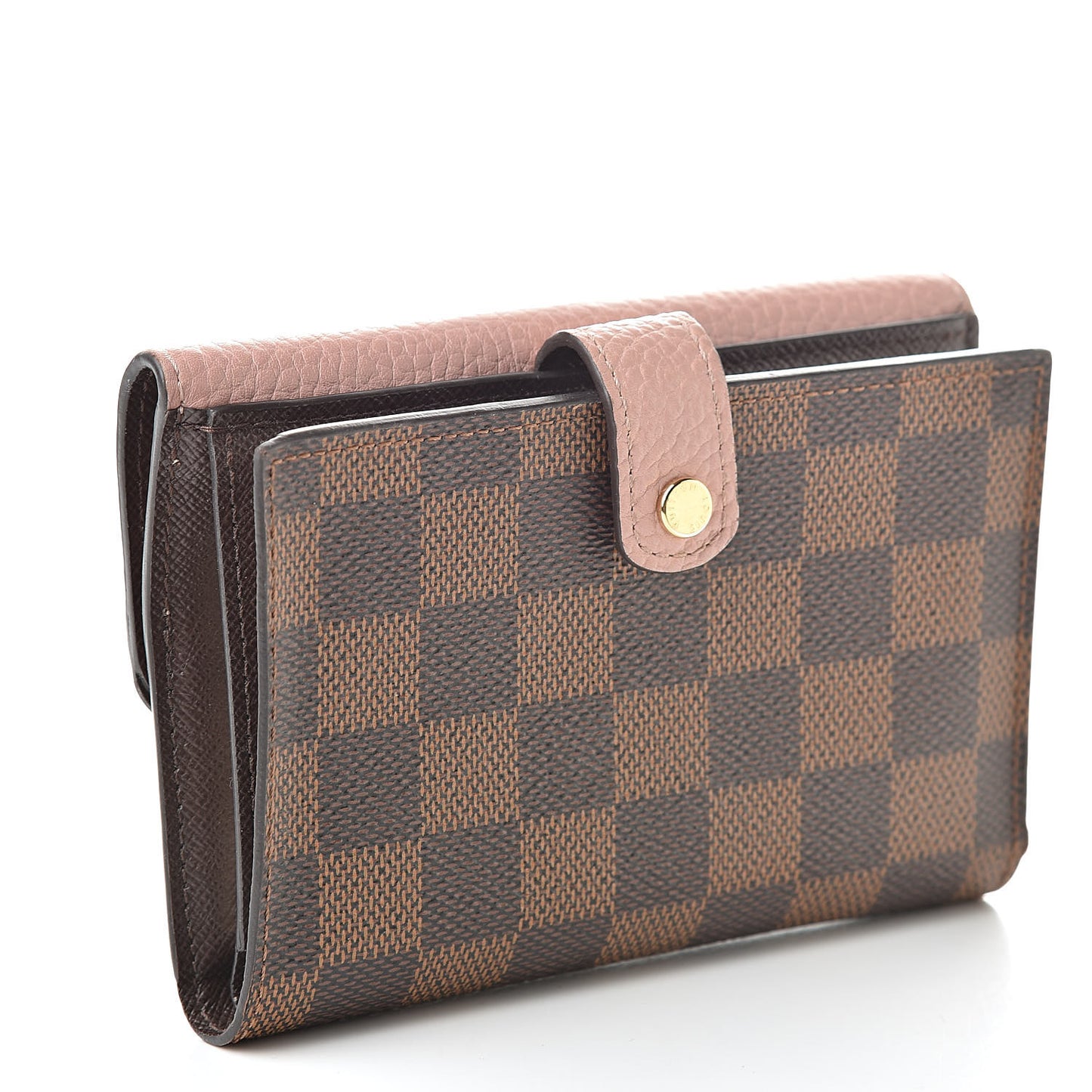 Damier Ebene Normandy Compact Wallet Rose Ballerine