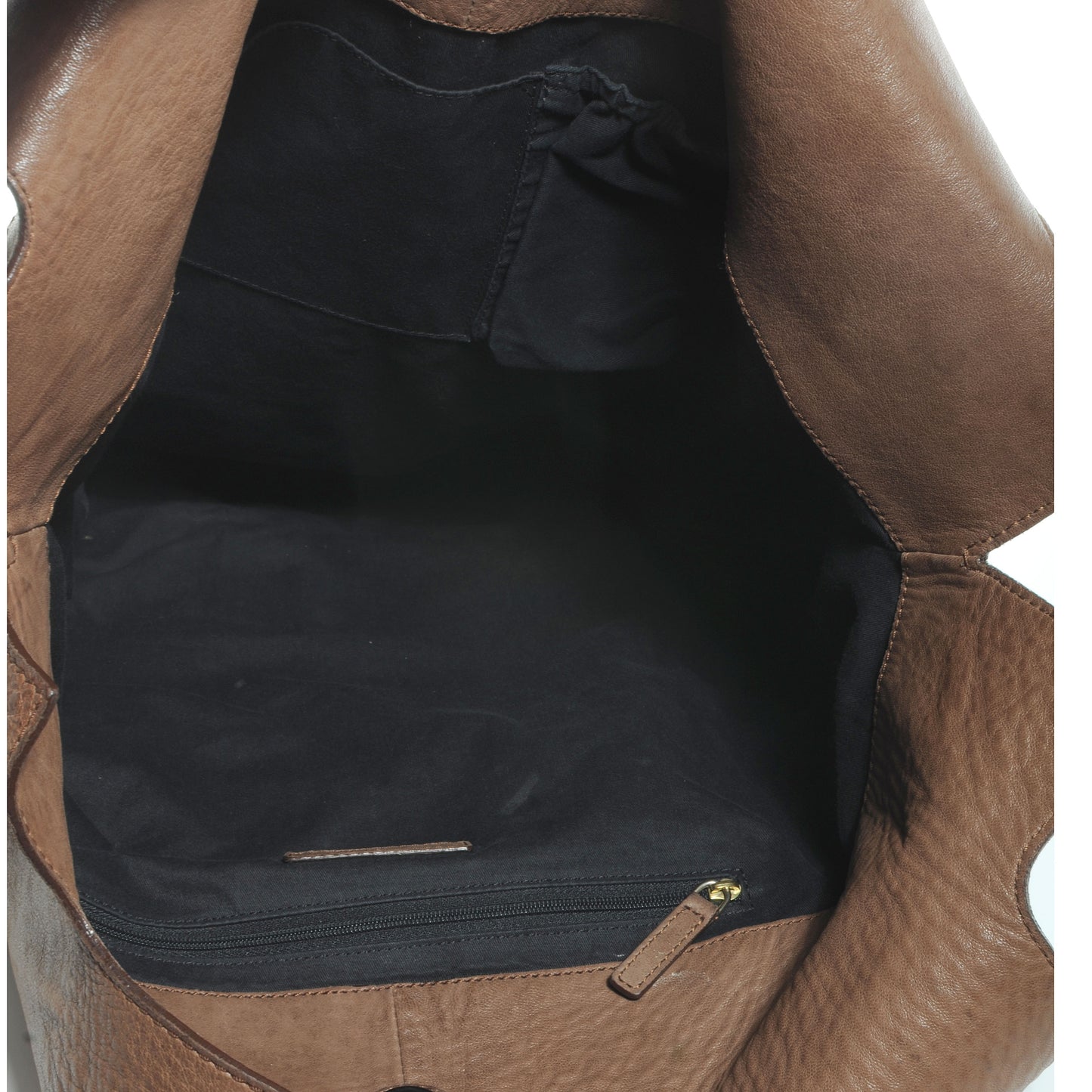 Leather George V Apron Bag Brown