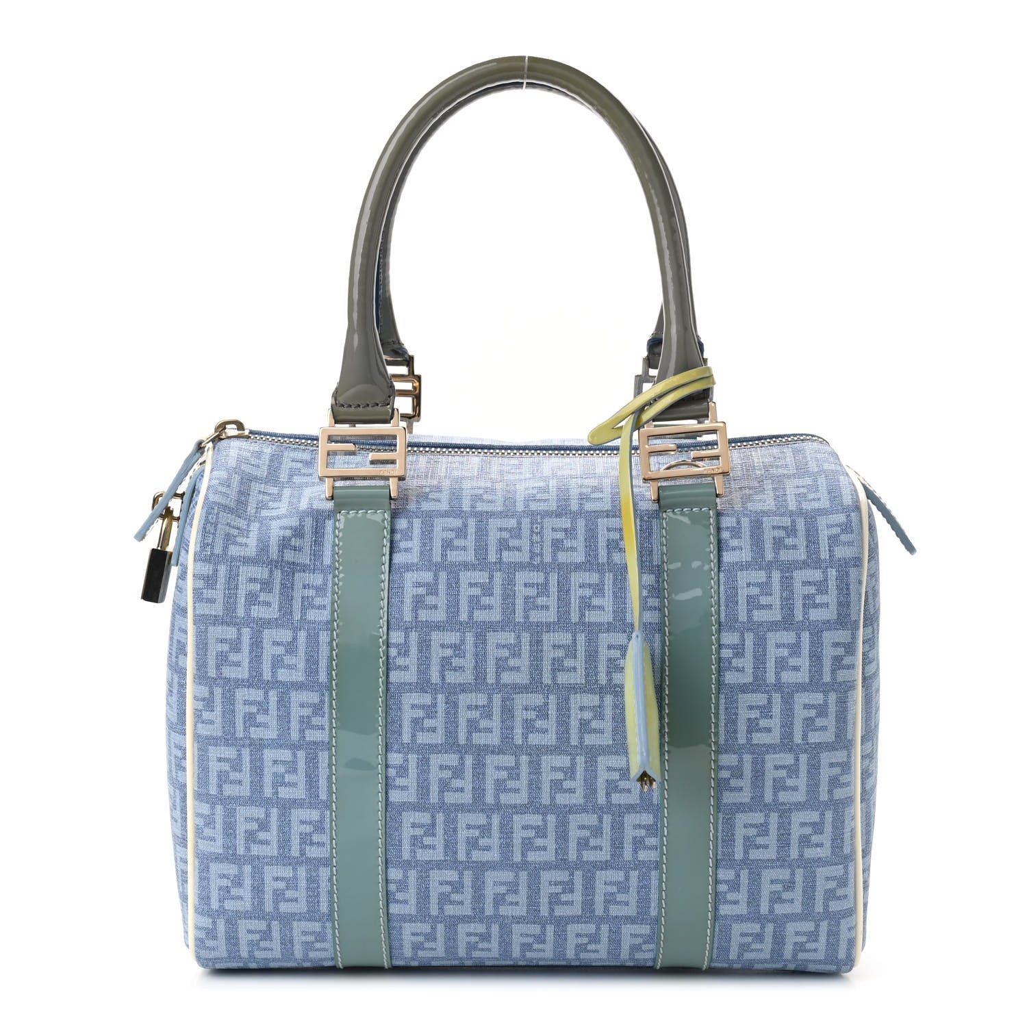 Fendi Zucchino Patent Forever Boston Celeste Grigio Lunai Multicolor 1 of 10