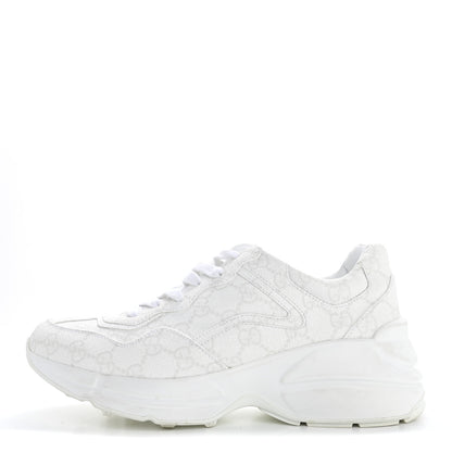 Gucci GG Supreme Monogram Womens Rhyton Sneakers 37 White 1 of 16