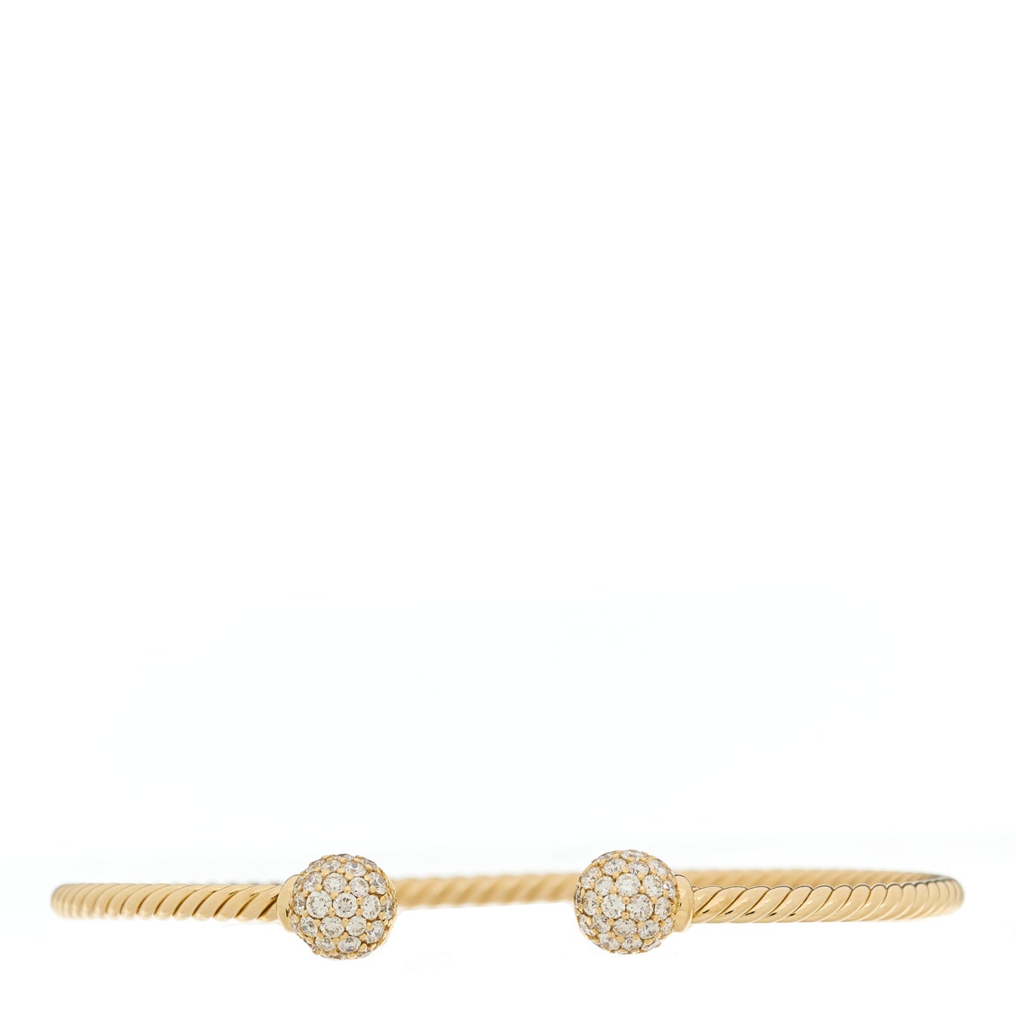 18K Yellow Gold Diamond 2.6mm Solari Cablespira Bracelet