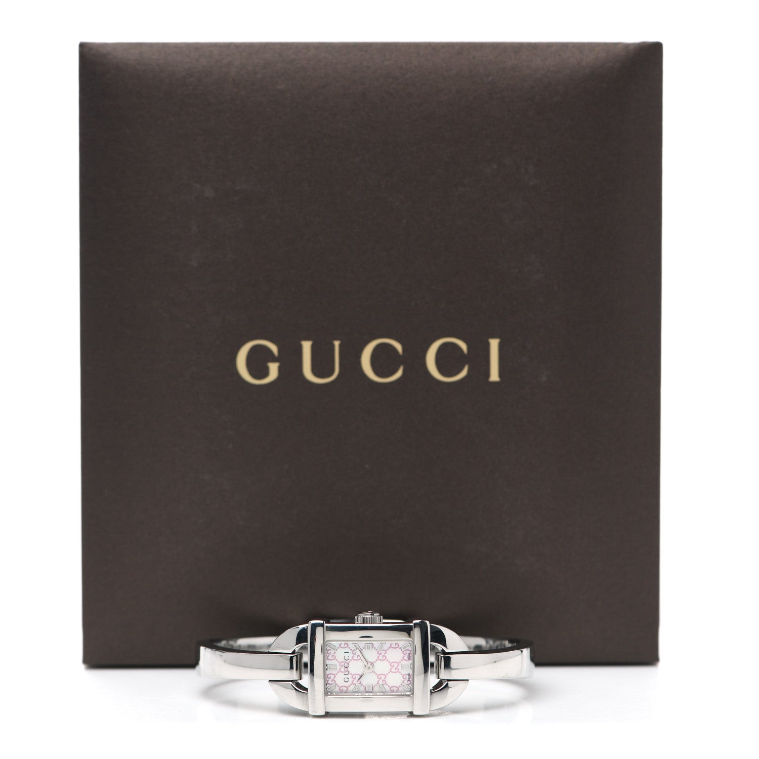 Gucci Stainless Steel Pink Mother of Pearl 16mm 6800L Quartz Watch 5 of 5