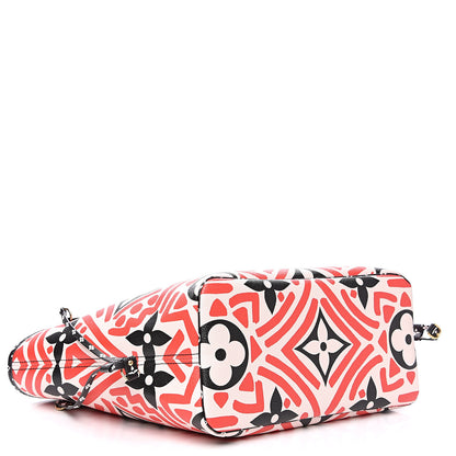 Louis Vuitton Monogram Giant Crafty Neverfull MM Creme Rouge Black 3 of 7