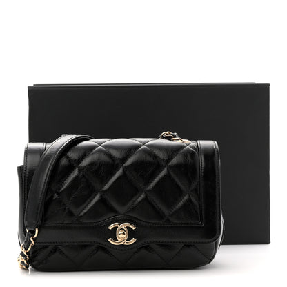 Chanel Crumpled Glazed Lambskin Quilted Mini Flap Black 11 of 11