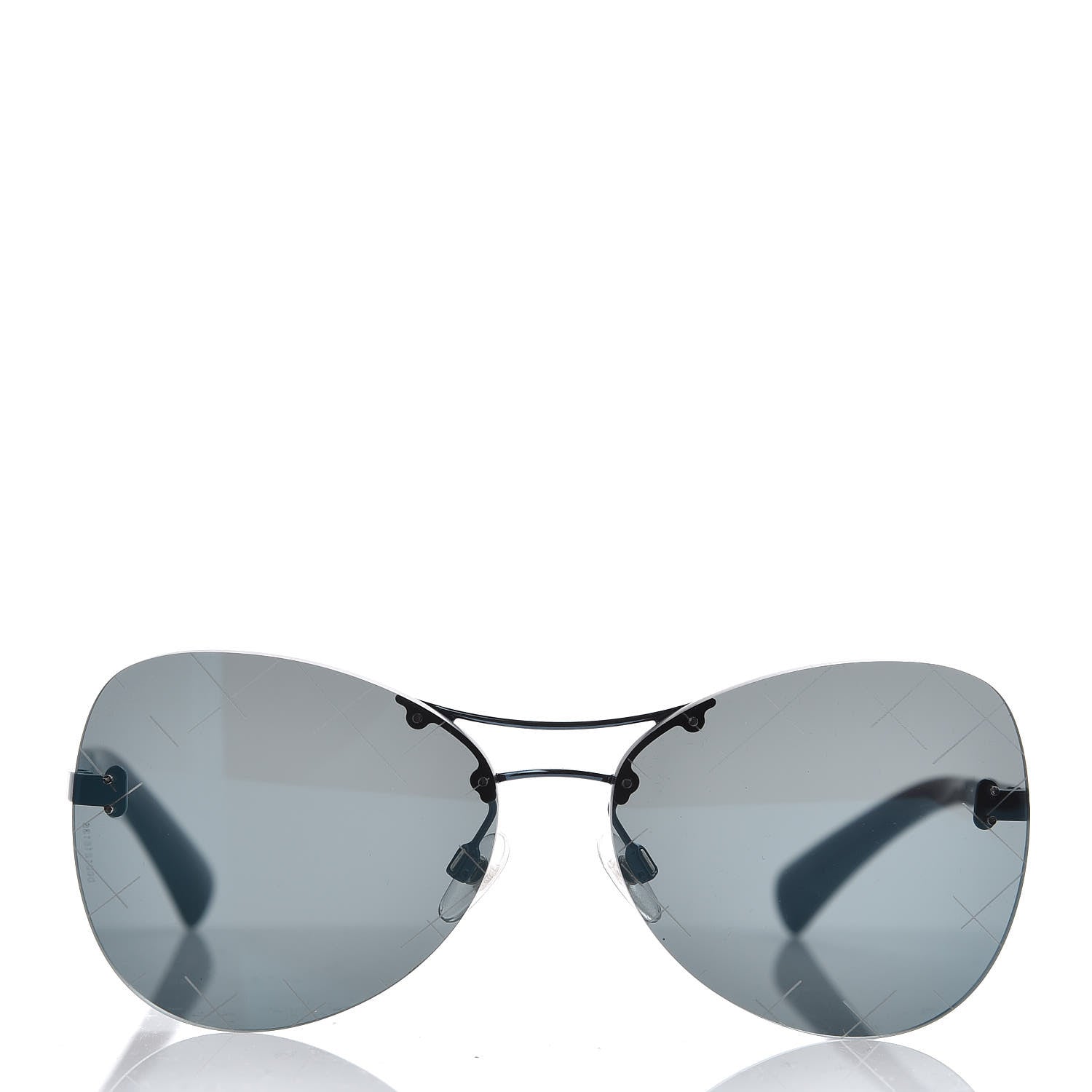 Chanel Pilot Aviator Sunglasses 4218 Blue 2 of 8