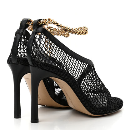 Bottega Veneta Mesh Nappa Chunky Chain Sandals 37 Black 4 of 7