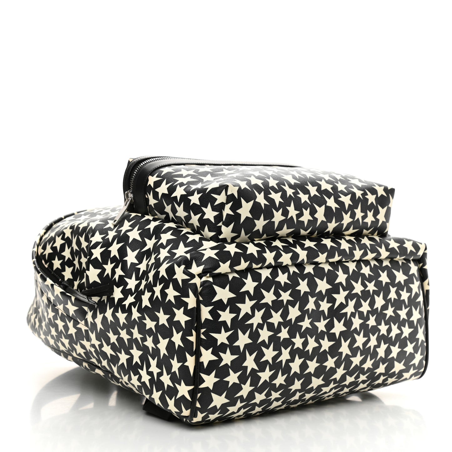 Calfskin Star Print Hunting Backpack Black White