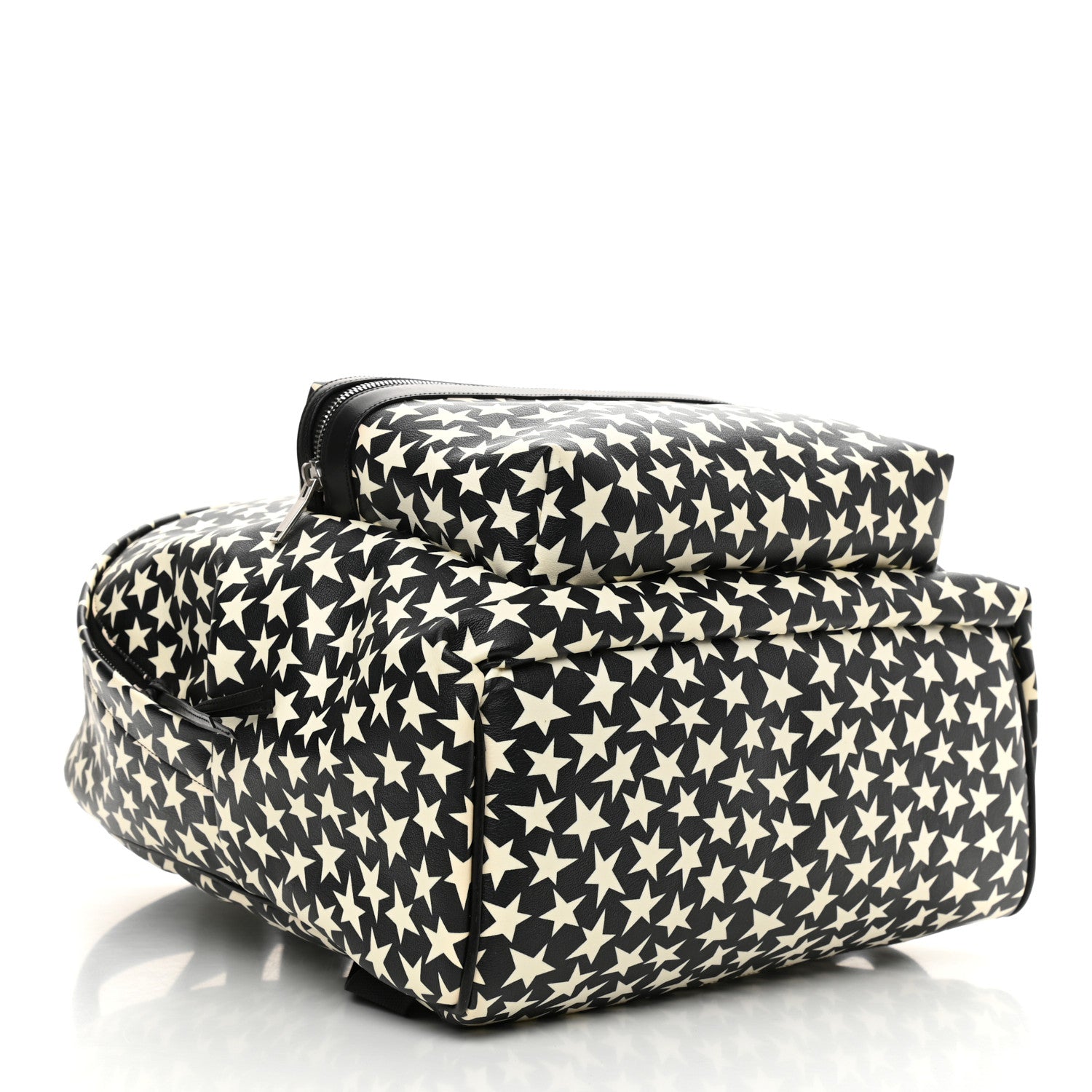 Saint Laurent Calfskin Star Print Hunting Backpack Black White 4 of 11