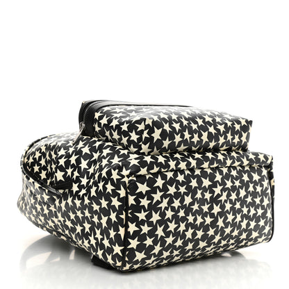 Saint Laurent Calfskin Star Print Hunting Backpack Black White 4 of 11