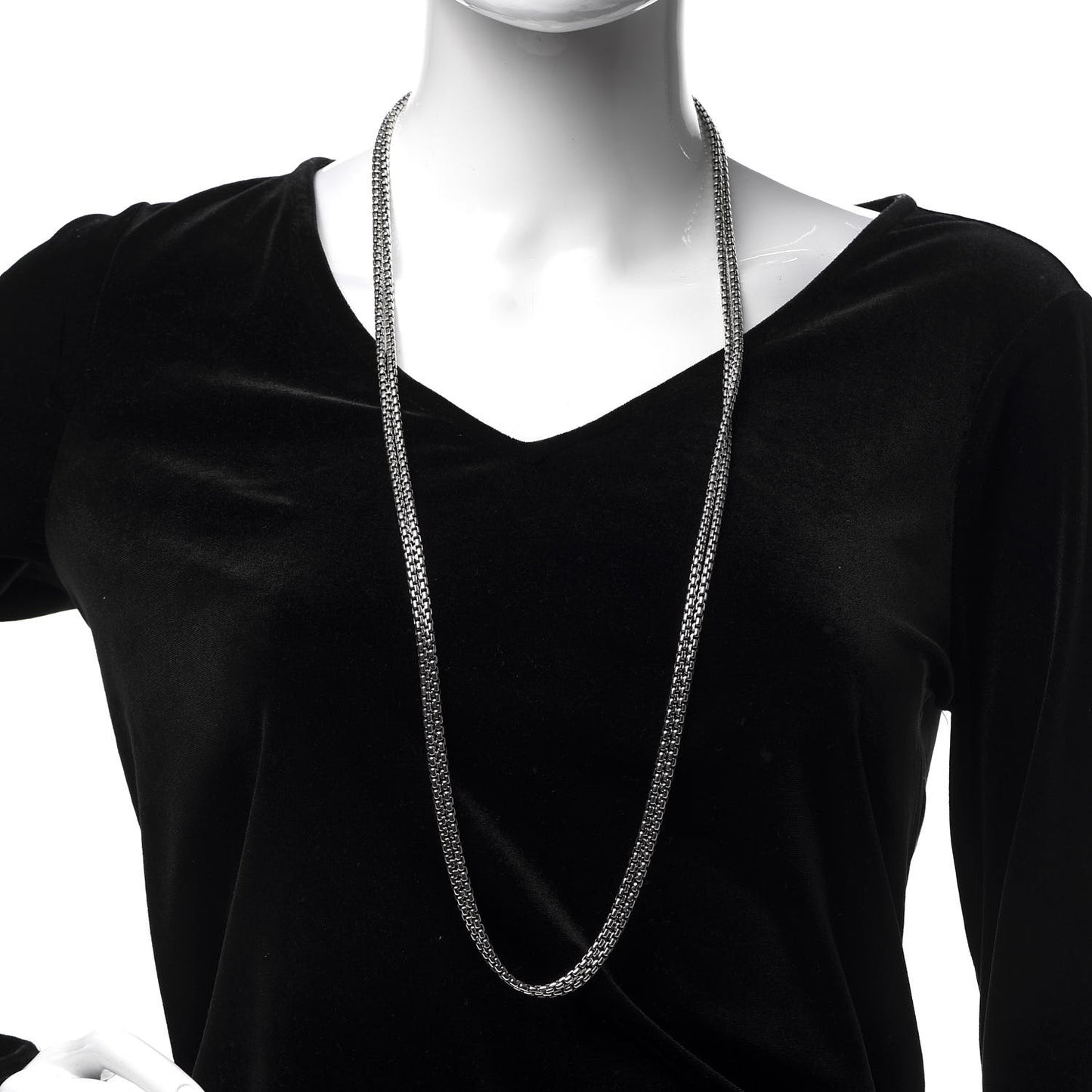 Sterling Silver 14K Yellow Gold 3.6mm Medium Box Chain Necklace 72"