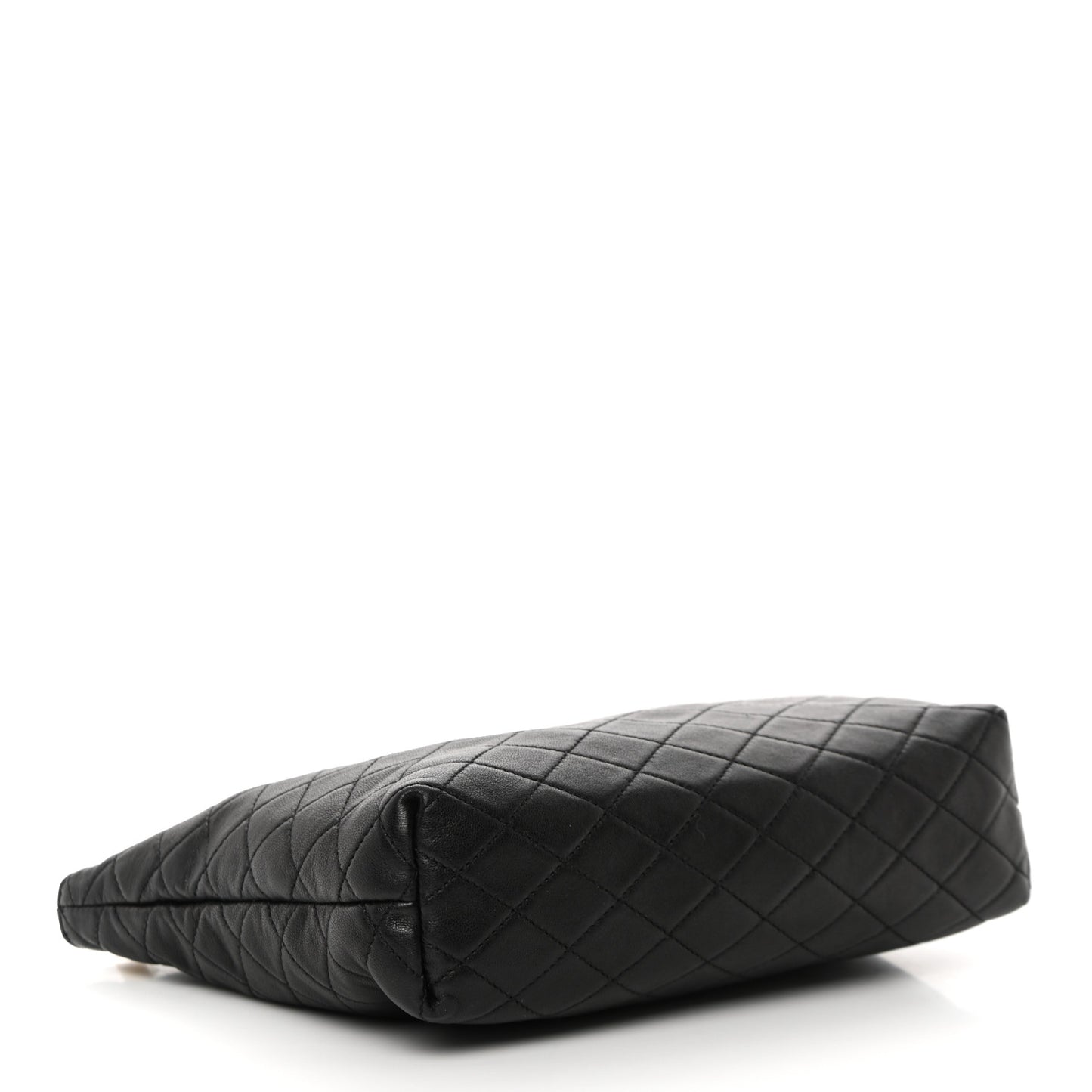 Lambskin Quilted Gaby Cosmetic Pouch Black