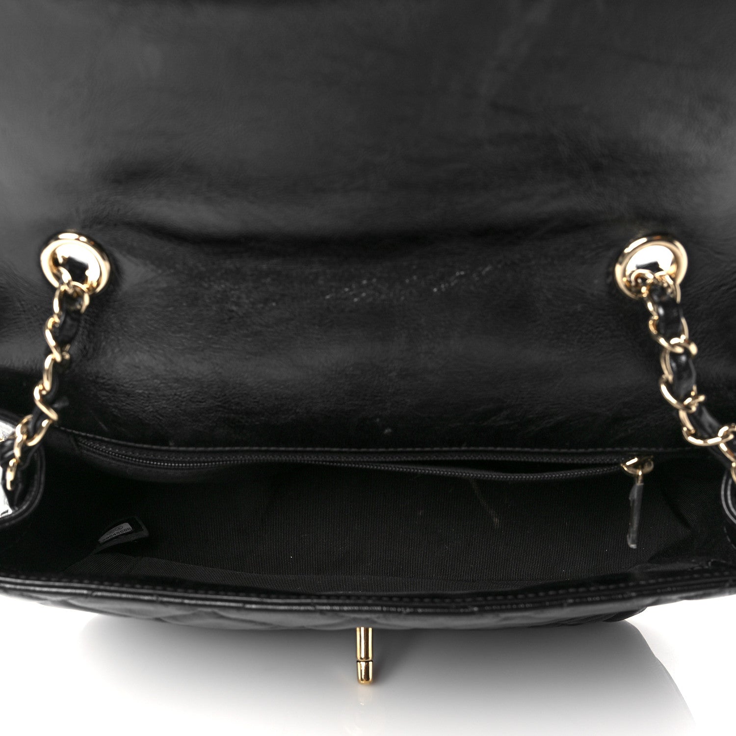 Chanel Crumpled Glazed Lambskin Quilted Small Flap Black 5 of 12
