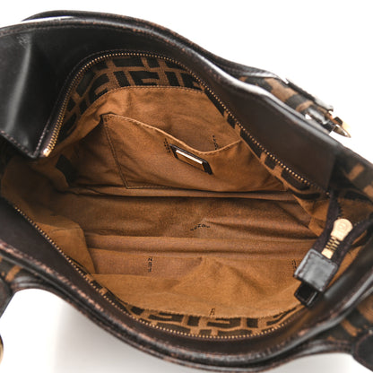 Fendi Zucca Small Chef Shopping Tote Tobacco Moro 7 of 15