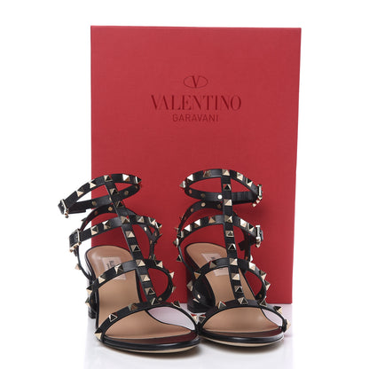 Valentino Garavani Calfskin Rockstud 60mm City Sandals 38.5 Black 8 of 8