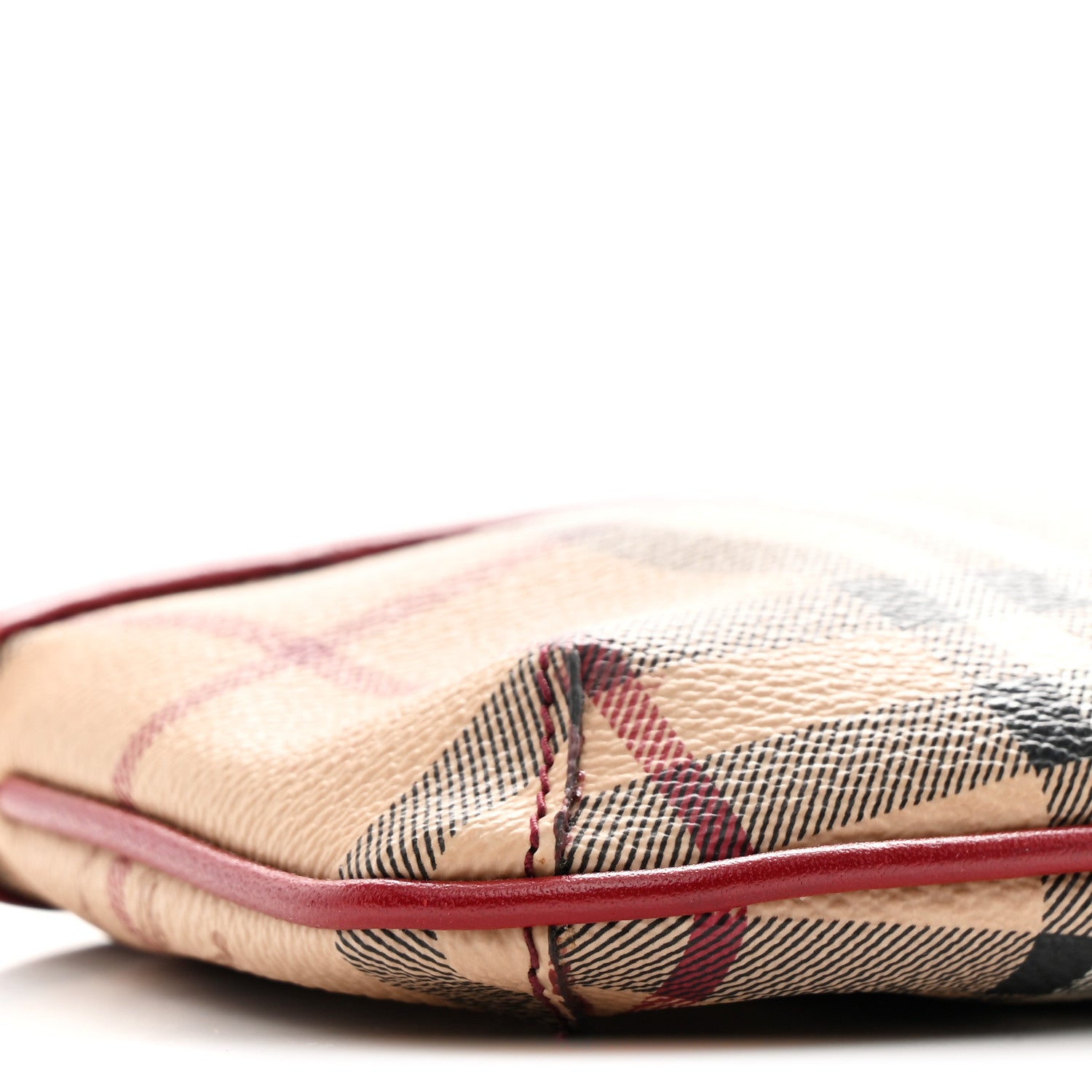 Burberry Haymarket Check Clara Pochette Military Red 9 of 10