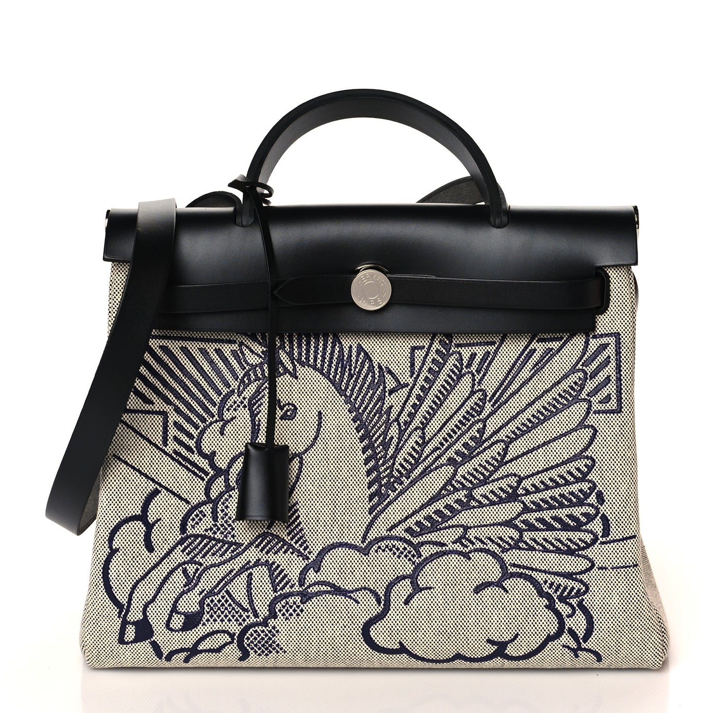 Vache Hunter Toile H Pegase Pop Herbag Zip Retourne 31 PM Bleu Indigo Ecru Black