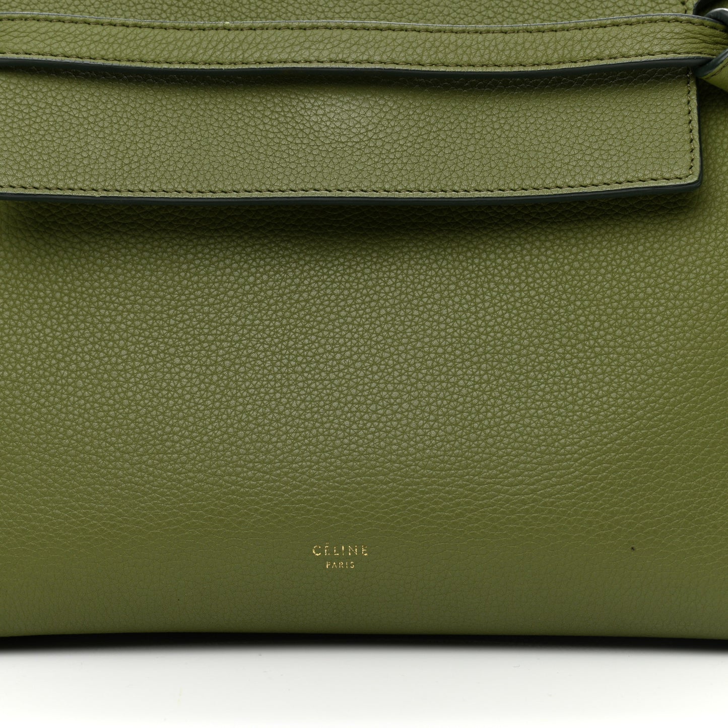 Baby Grained Calfskin Mini Belt Bag Green