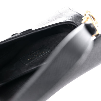 Christian Dior Grained Calfskin Mini Saddle Bag Black 5 of 14