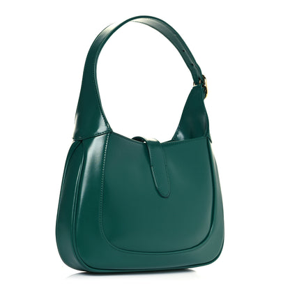 Gucci Boarded Dyana Lux Calfskin Small Jackie 1961 Hobo Emerald 3 of 16