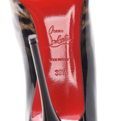 Christian Louboutin Patent Degrade Leopard Pigalle Follies 100 Pumps 39.5 Leopard Black 6 of 11