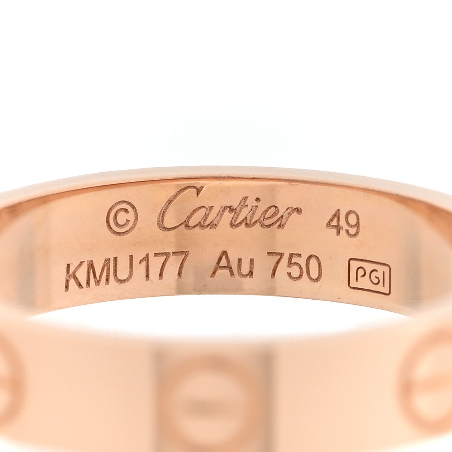 Cartier 18K Pink Gold 3.5mm LOVE Wedding Band Ring 49 4.75 4 of 4