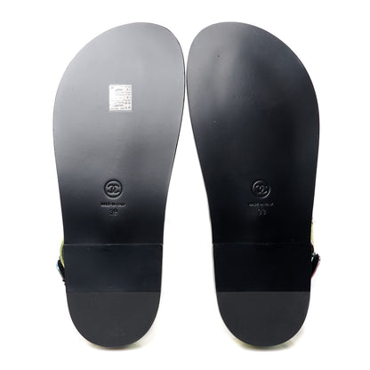 Chanel Laminated Lambskin Printed CC Dad Sandals 39 Multicolor 5 of 9
