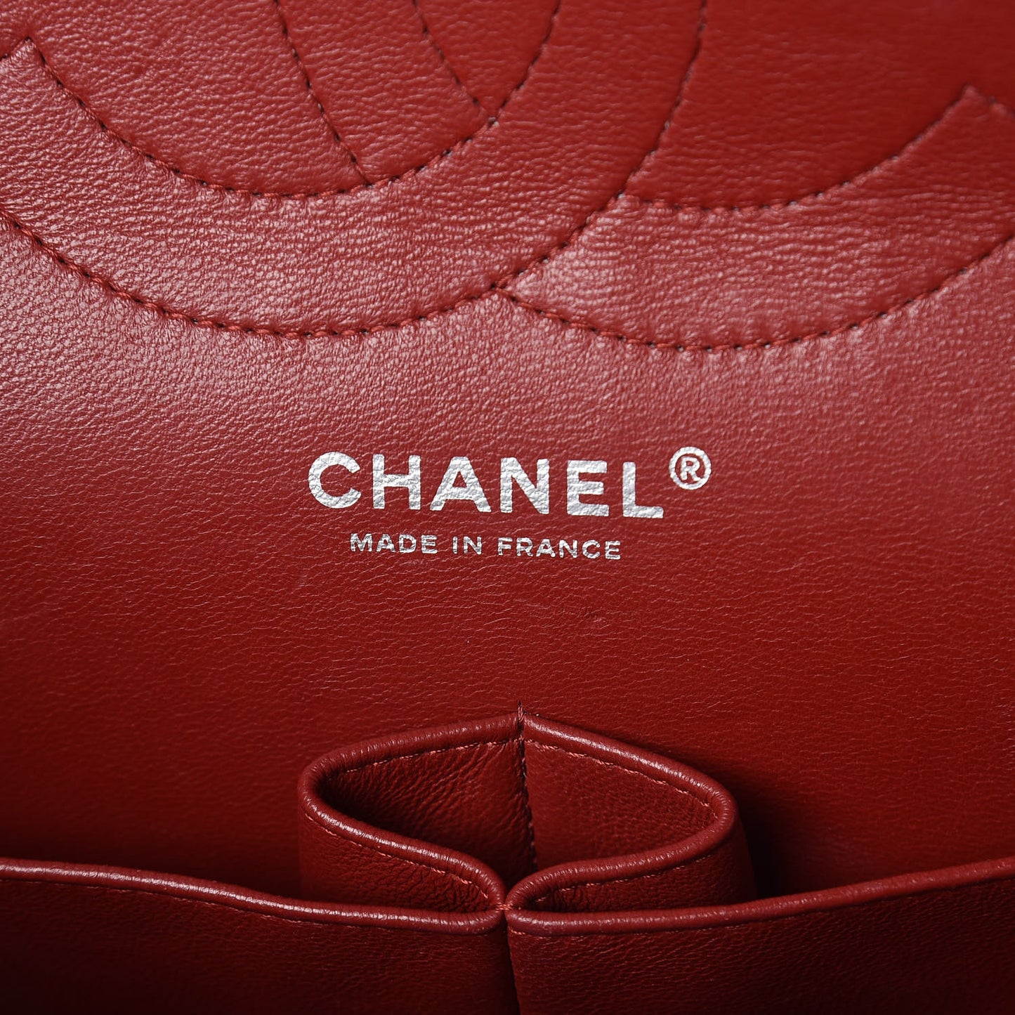 Caviar Quilted Jumbo Double Flap Red