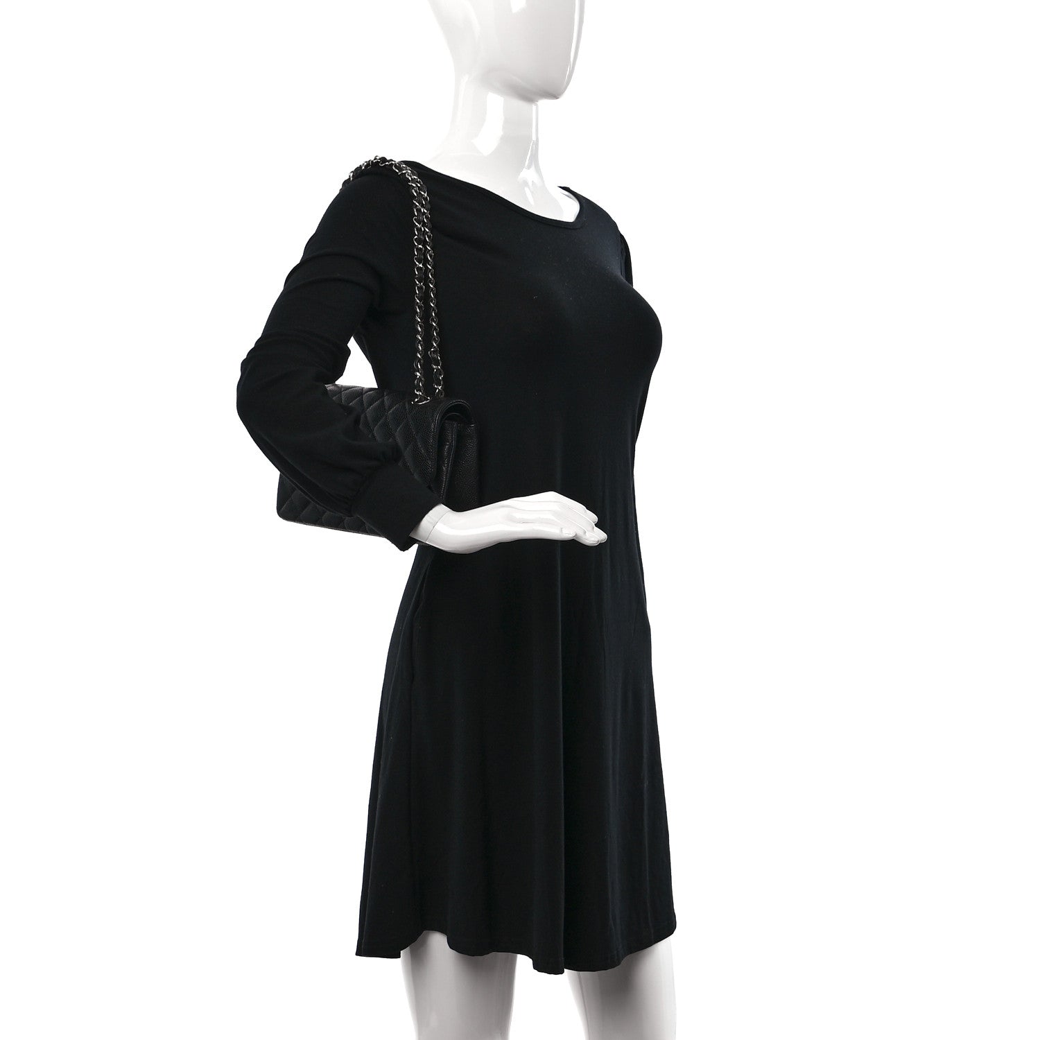 Chanel Caviar Quilted Medium Double Flap Black 2 of 9