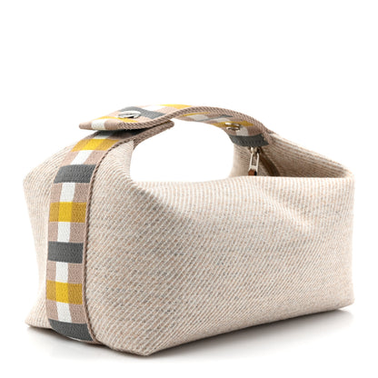 Hermes Wool Small Au Carre Bride-A-Brac Pouch Seigle 3 of 9