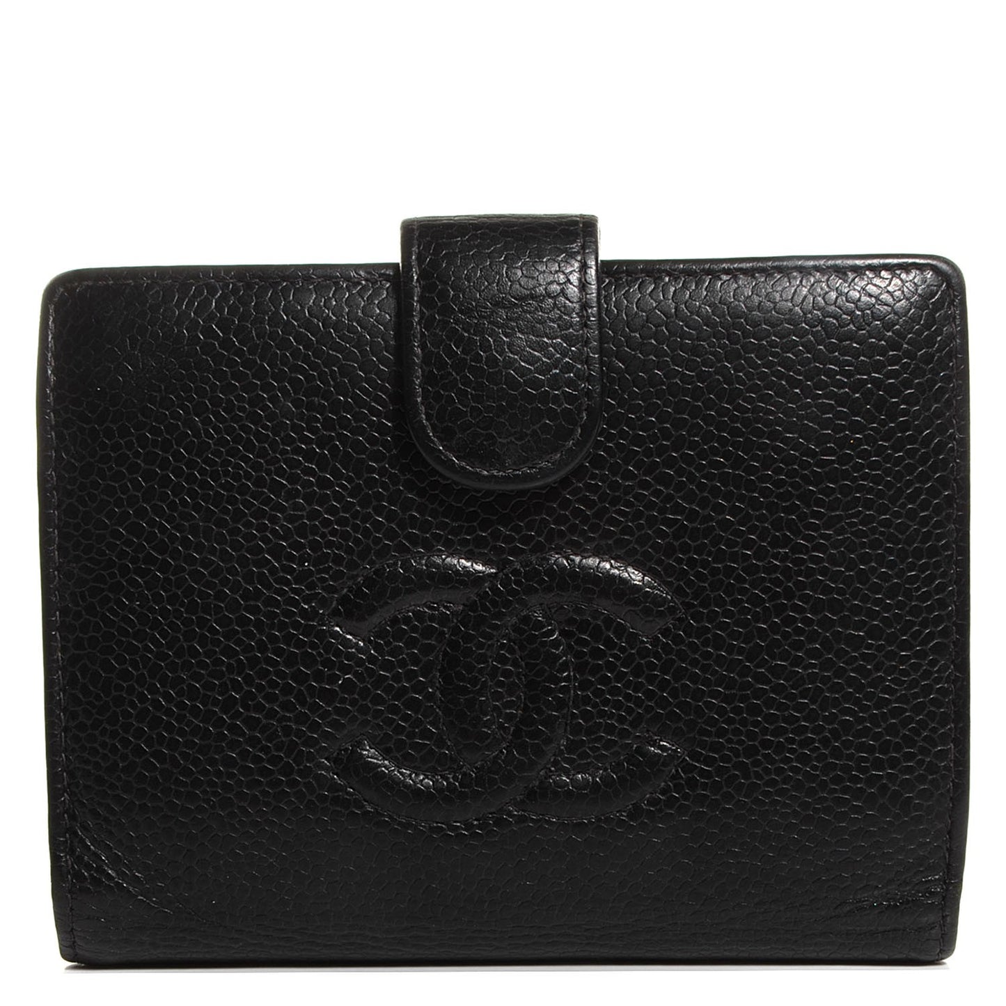 Caviar Timeless CC Compact French Wallet Black