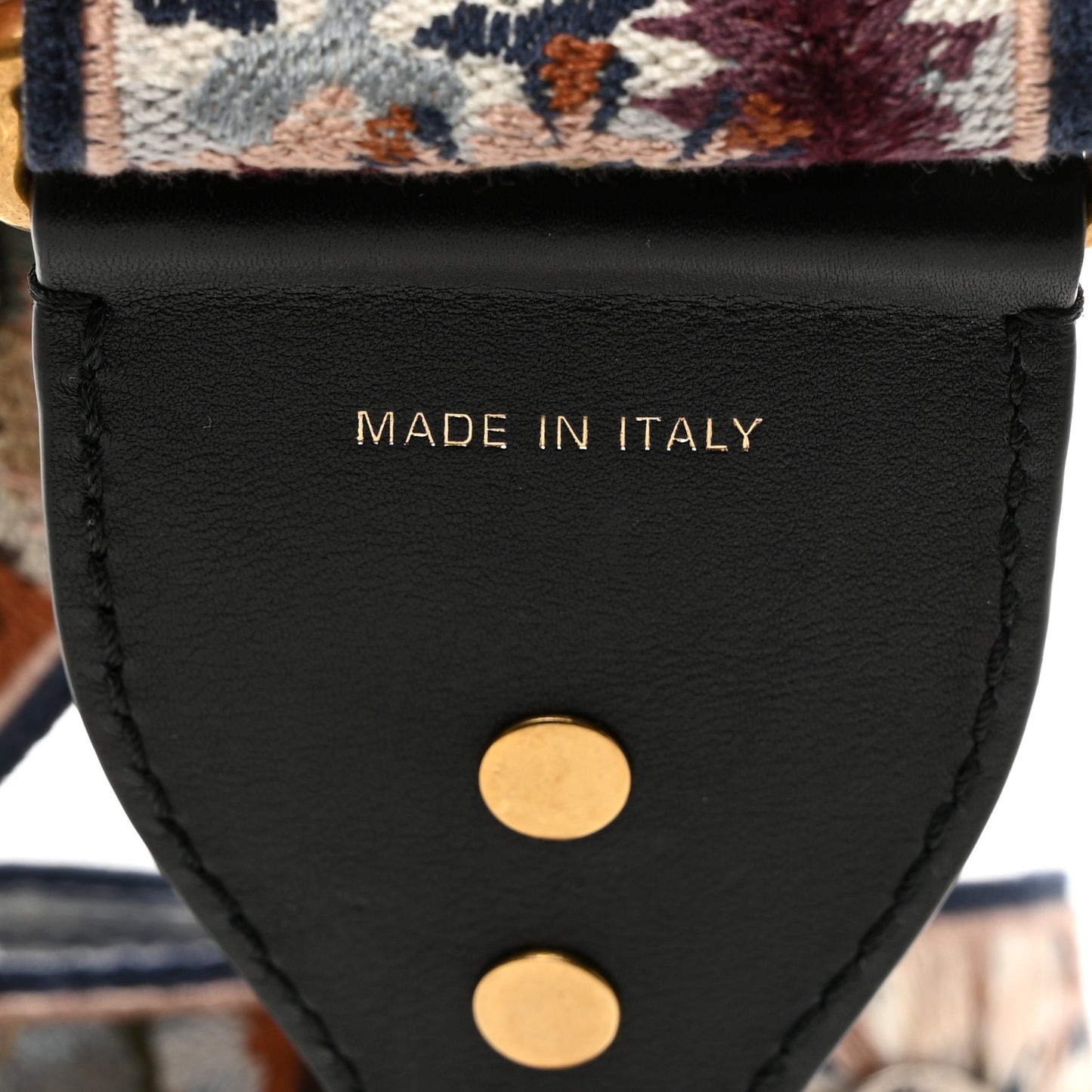 Canvas Embroidered Studded KaleiDiorscopic Shoulder Strap Multicolor