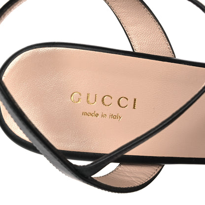 Gucci Nappa Matelasse GG Marmont Slingback Platform 45/130mm Espadrille Wedges 39 Black 9 of 11