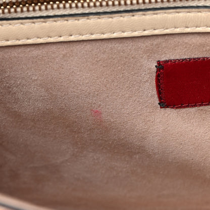 Valentino Garavani Vitello Embroidered Beaded Medium Glam Lock Rockstud Flap Beige 10 of 17