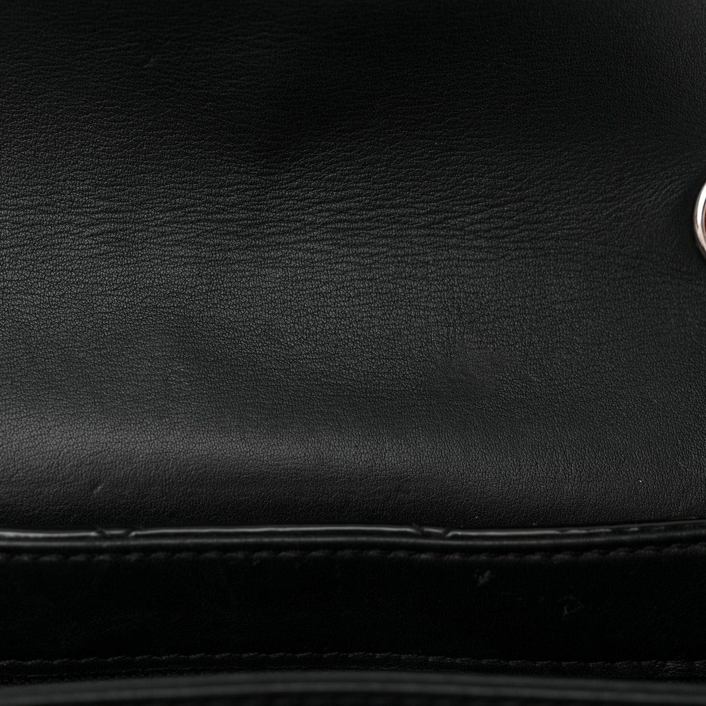 Patent Quilted Hamptons Flap Bag Black